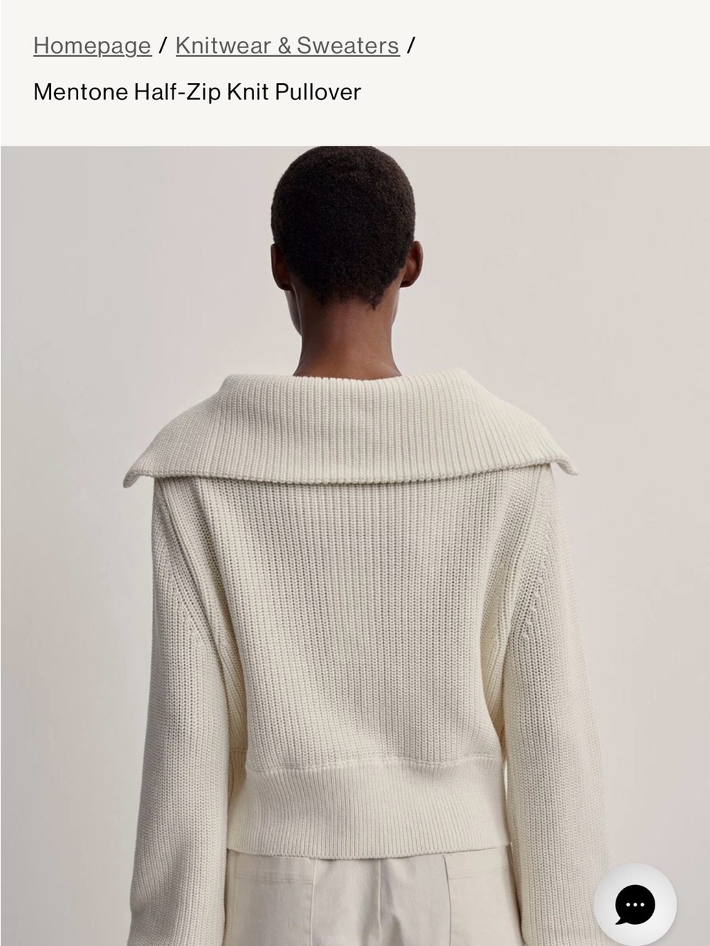Varley Cream Half-Zip Ribbed Knit Pullover - Picture 4 of 7